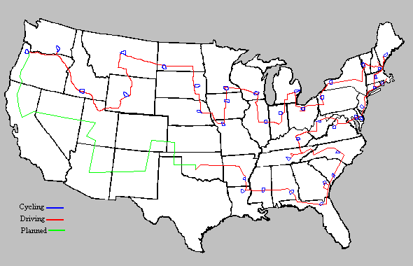 Map of the trip